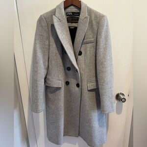 Zara Grey Pea Coat